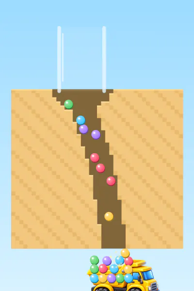 砂を掘れの実際のゲーム画面