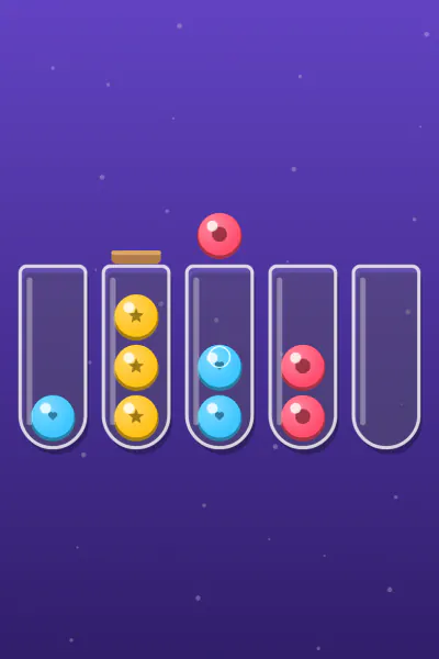 色を仕分けろの実際のゲーム画面